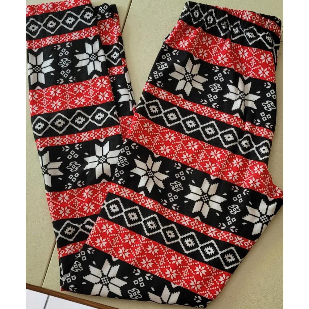 NO BOUNDARIES Womens Medium (7-9) Fair Isle Pull On Crop Leggings Skinny Pants